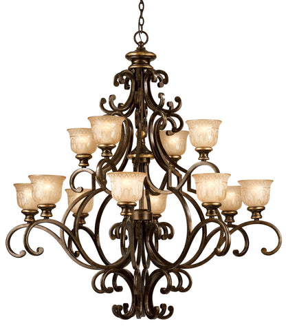 Crystorama Norwalk 12 Light Bronze Umber Chandelier 7412-BU