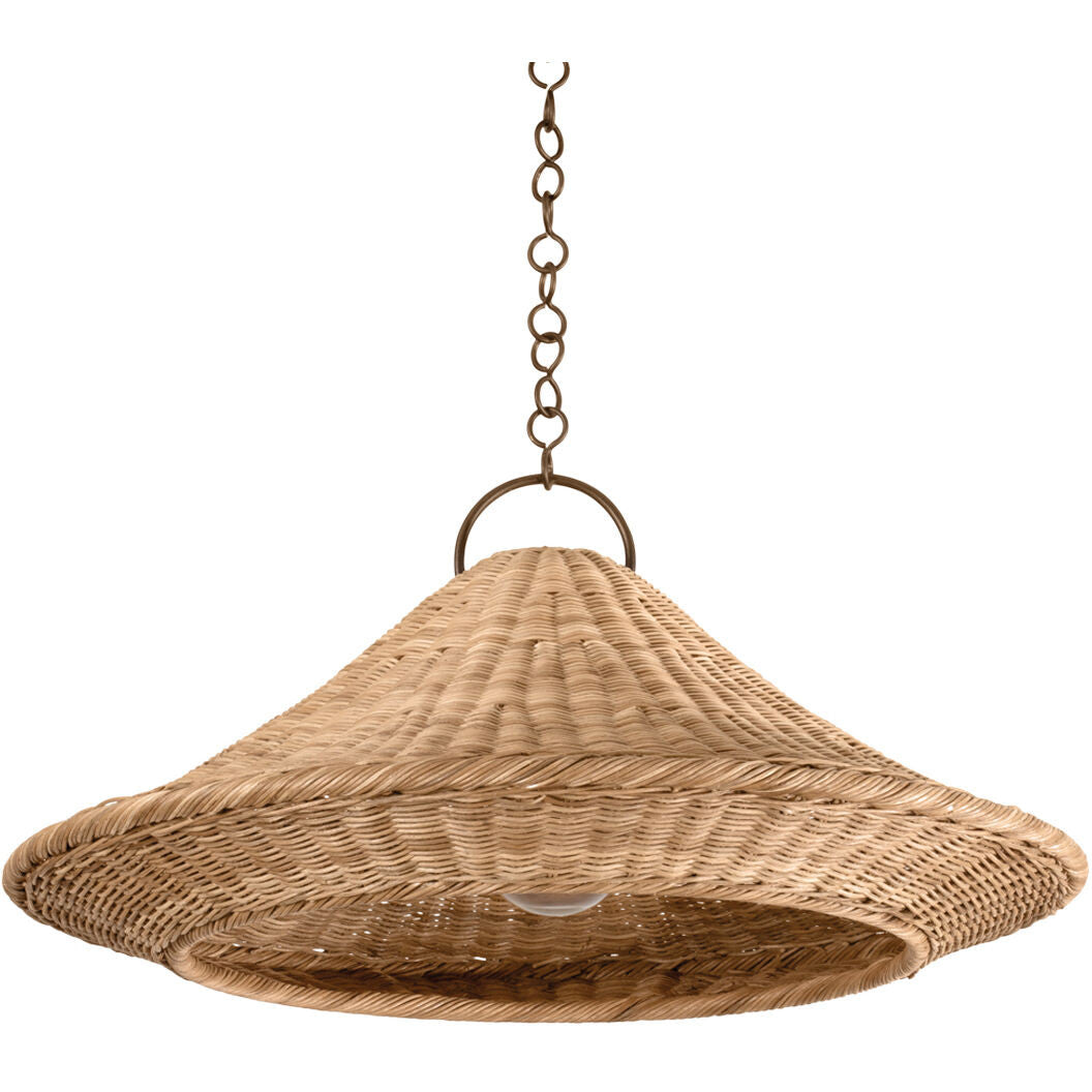 Hudson Valley Lighting Baychester Pendant in Bronze Leaf 7432-BRL