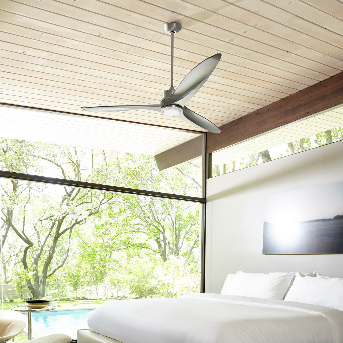 Quorum Kress Ceiling Fan in Satin Nickel 74603-65