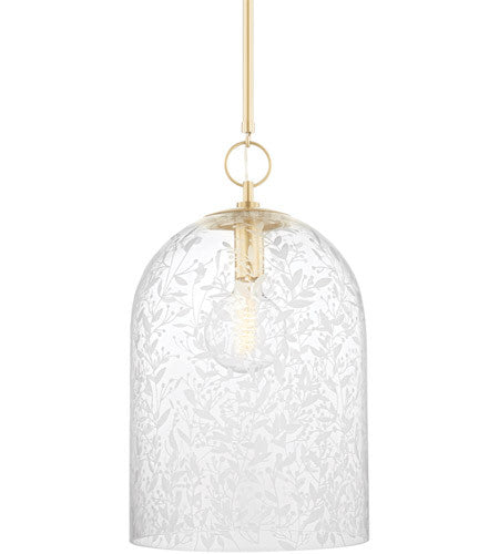 Hudson Valley Lighting Belleville 1 Light Pendant in Aged Brass 7514-AGB