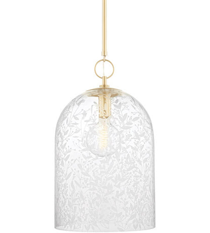 Hudson Valley Lighting Belleville 1 Light Pendant in Aged Brass 7514-AGB