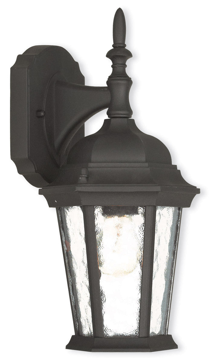 Livex Lighting Hamilton Collection 1 Light TBK Outdoor Wall Lantern in Textured Black  75460-14