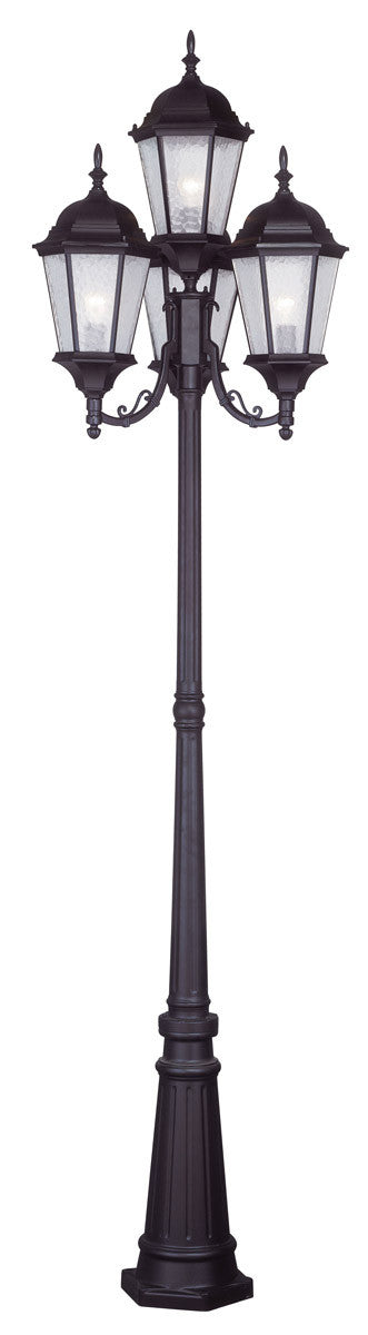 Livex Lighting Hamilton Collection 4 Light Bronze Outdoor 4 Head Post in Bronze 7557-07