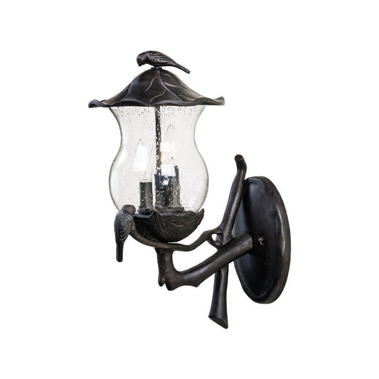 Acclaim Lighting Avian 3-Light Black Coral Wall Light With Seeded Glass in Black Coral 7561BC/SD