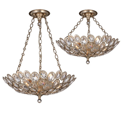 Crystorama Sterling 3 Light Distressed Twilight Chandelier 7584-DT