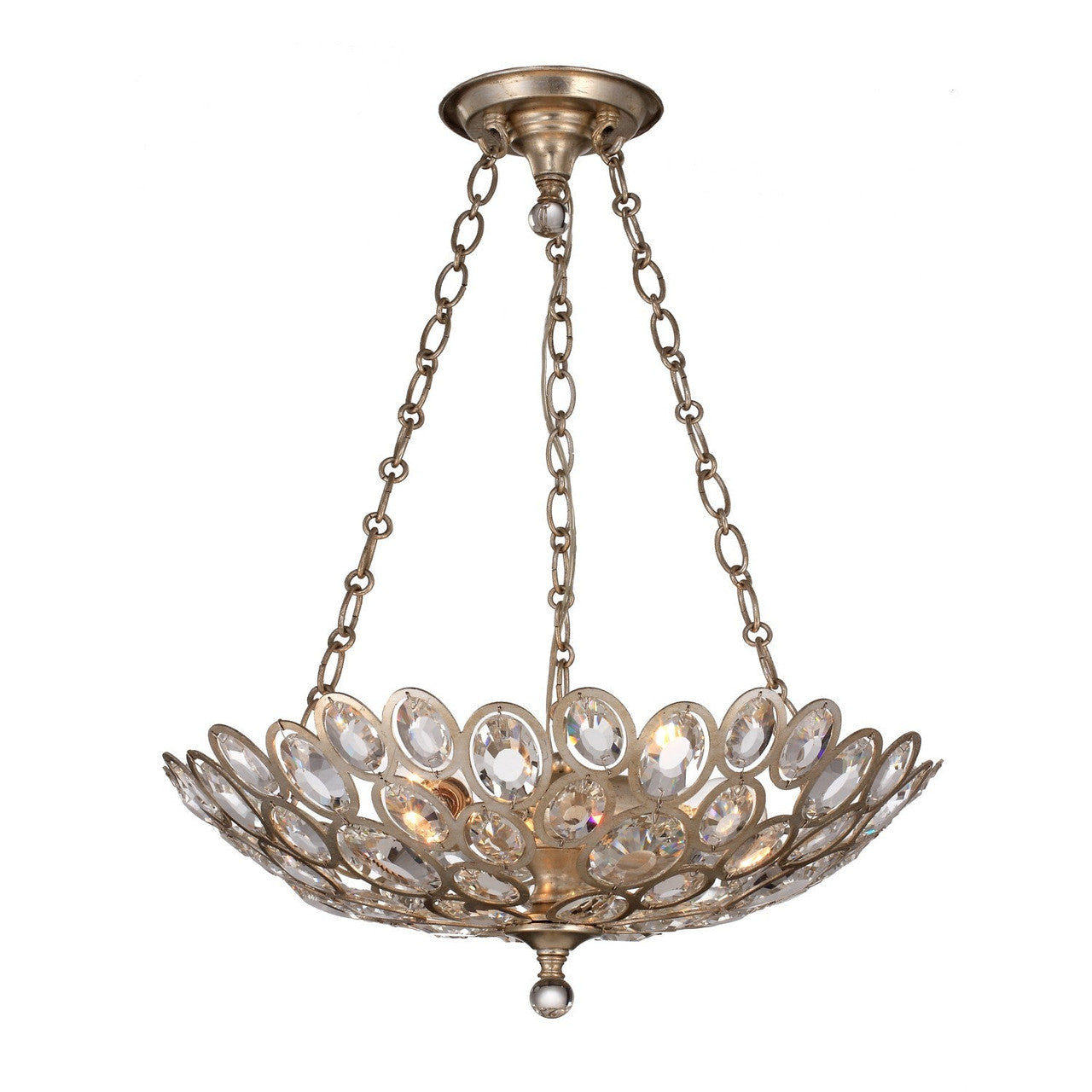 Crystorama Sterling 3 Light Distressed Twilight Chandelier 7584-DT