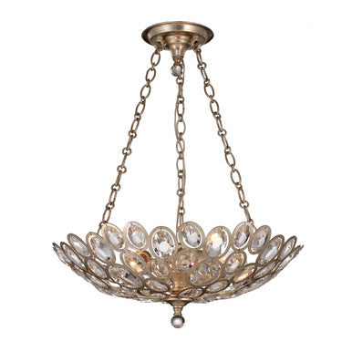 Crystorama Sterling 3 Light Distressed Twilight Chandelier 7584-DT