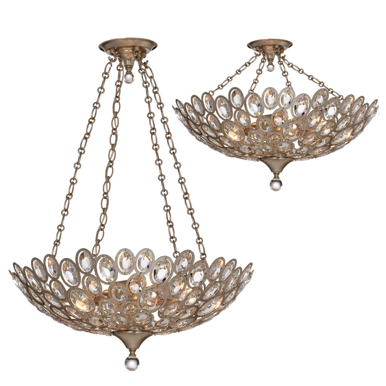 Crystorama Sterling 5 Light Distressed Twilight Chandelier 7587-DT