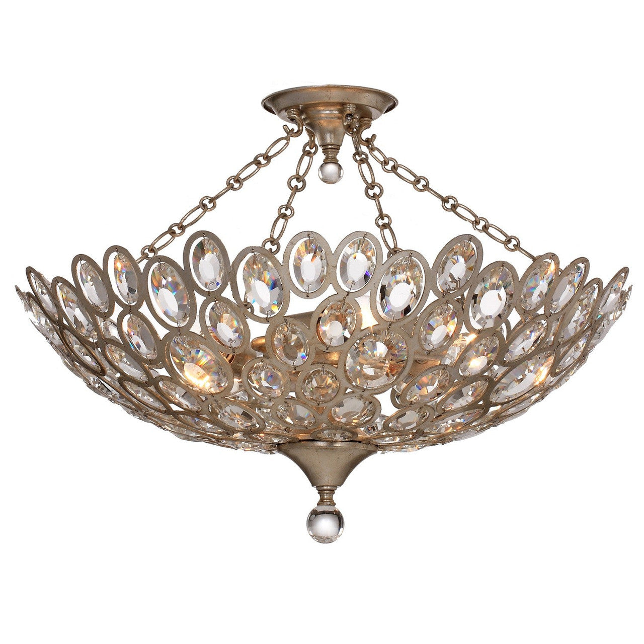 Crystorama Sterling 5 Light Distressed Twilight Ceiling Mount 7587-DT_CEILING