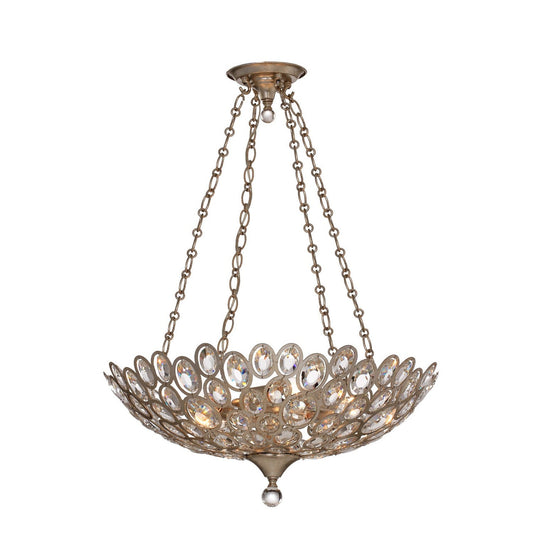 Crystorama Sterling 5 Light Distressed Twilight Chandelier 7587-DT