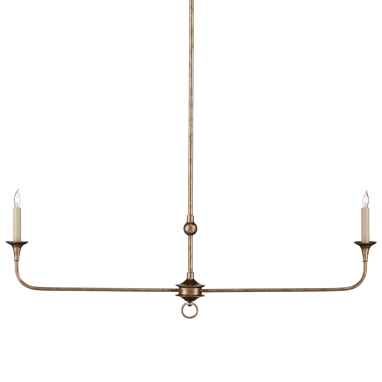 Currey & Co. Nottaway 40" Bronze 2-Light Linear Chandelier 9000-1128