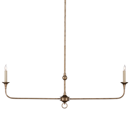 Currey & Co. Nottaway 40" Bronze 2-Light Linear Chandelier 9000-1128