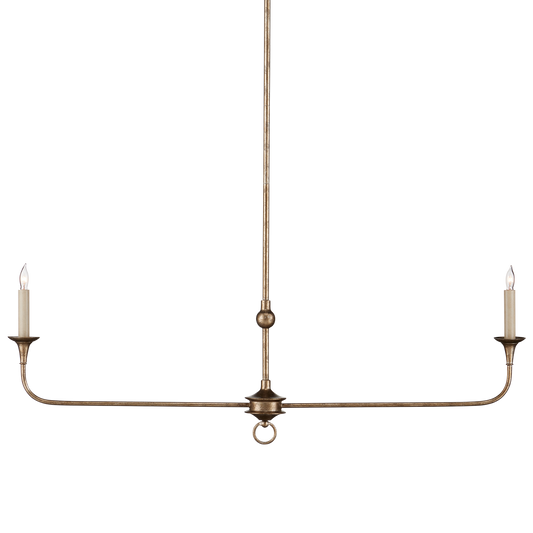 Currey & Co. Nottaway 40" Bronze 2-Light Linear Chandelier 9000-1128