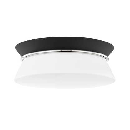 Mitzi 2 Light Flush Mount in Polished Nickel/Black H425502-PN/BK