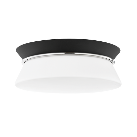 Mitzi 2 Light Flush Mount in Polished Nickel/Black H425502-PN/BK