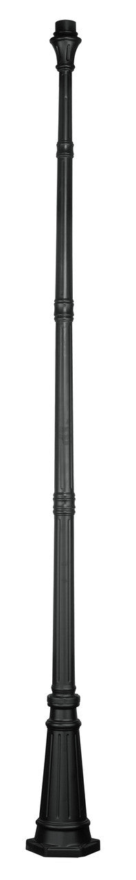 Livex Lighting Outdoor Cast Aluminum Posts Collection  Textured Black Fluted Post in Textured Black 7617-14