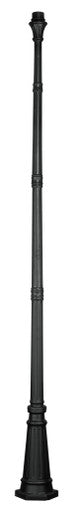 Livex Lighting Outdoor Cast Aluminum Posts Collection  Textured Black Fluted Post in Textured Black 7617-14