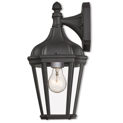 Livex Lighting Morgan Collection 1 Lt TBK Outdoor Wall Lantern in Textured Black 76181-14