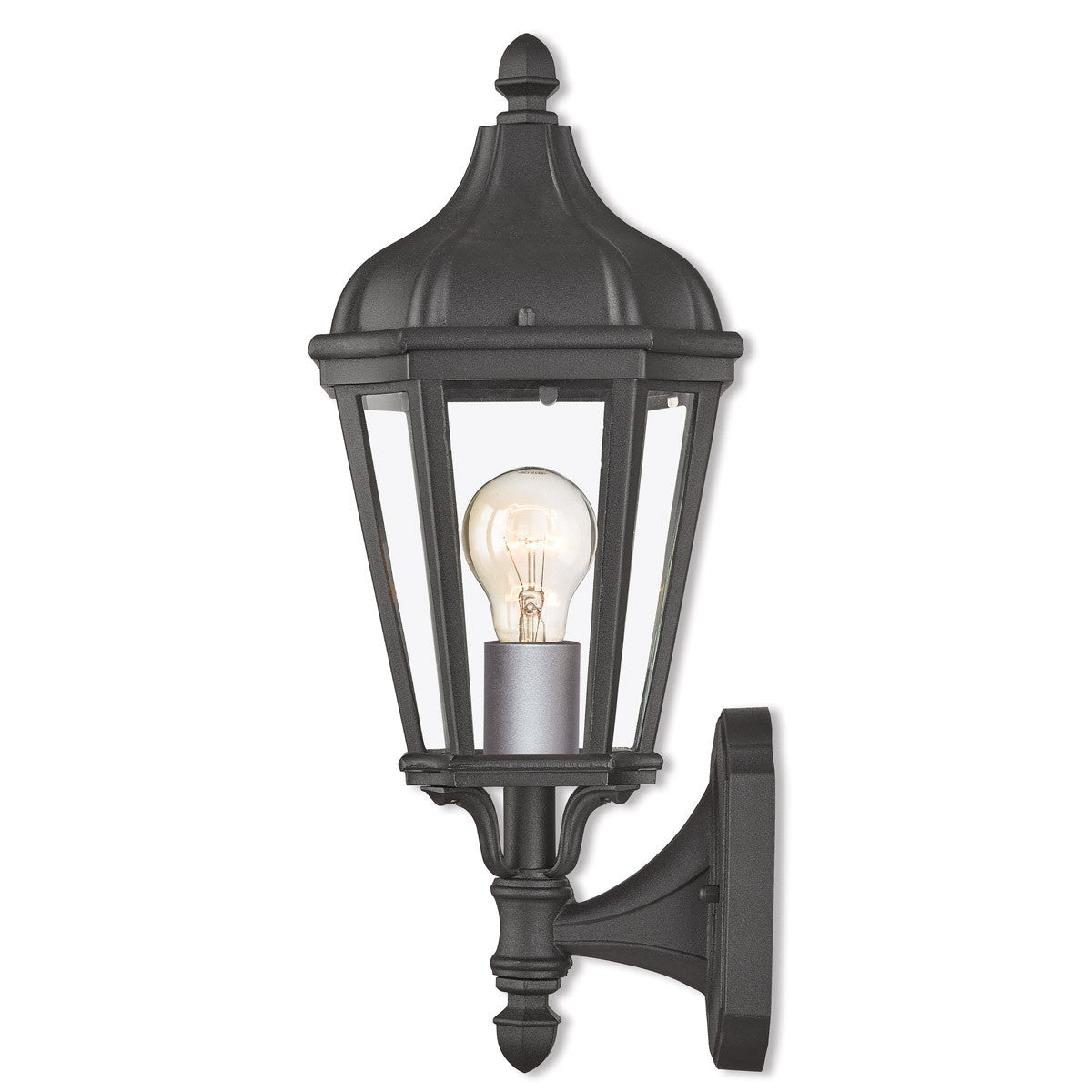 Livex Lighting Morgan Collection 1 Lt TBK Outdoor Wall Lantern in Textured Black 76182-14