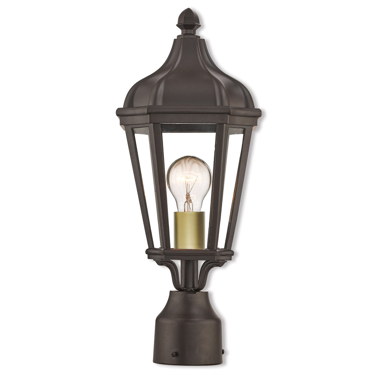 Livex Lighting Morgan Collection 1 Lt BZ Outdoor Post Top Lantern in Bronze 76184-07