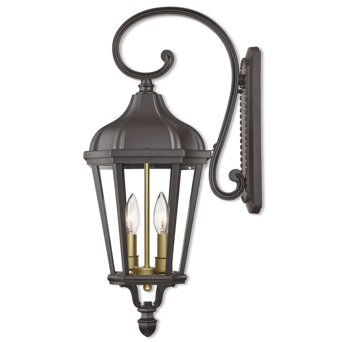 Livex Lighting Morgan Collection 2 Lt BZ Outdoor Wall Lantern in Bronze 76186-07