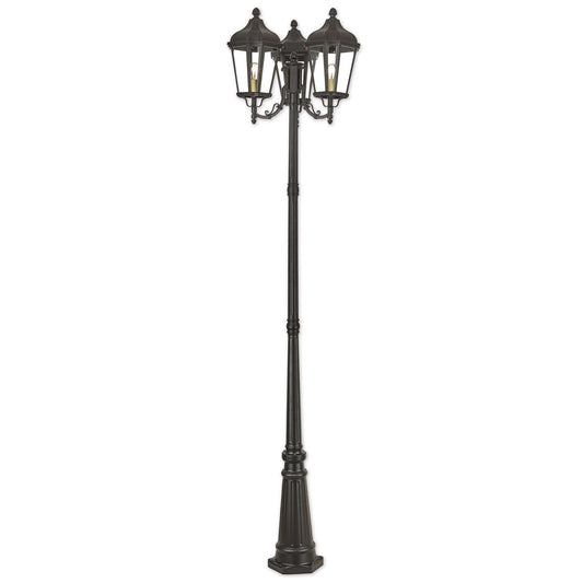 Livex Lighting Morgan Collection 3 Lt BZ Outdoor Post Light in Bronze 76198-07