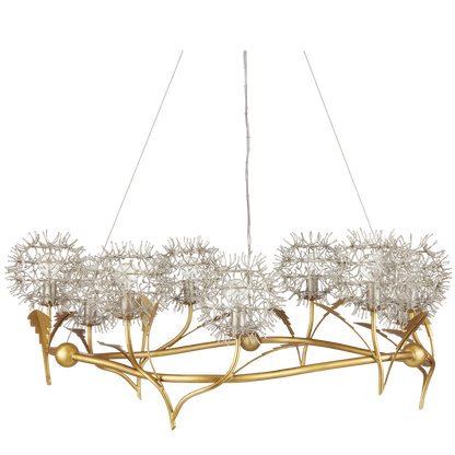 Currey & Co. Dandelion Silver & Gold Chandelier 9000-1080