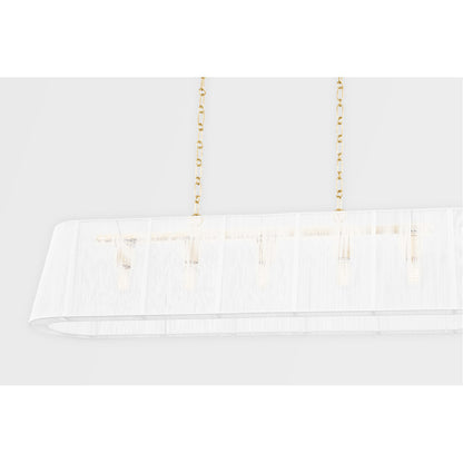 Hudson Valley Lighting Verona Beach Linear in Aged Brass 7650-AGB