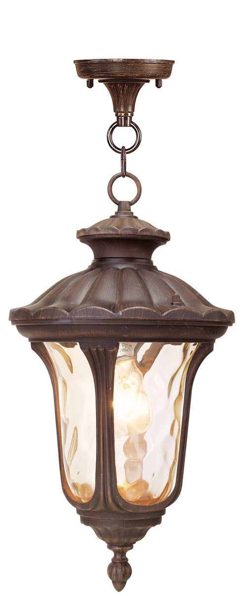 Livex Lighting Oxford Collection 1 Light Imperial Bronze Chain Lantern in Imperial Bronze 7654-58