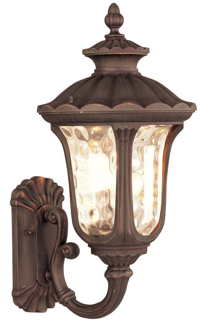 Livex Lighting Oxford Collection 3 Light IB Outdoor Wall Lantern in Imperial Bronze 7656-58