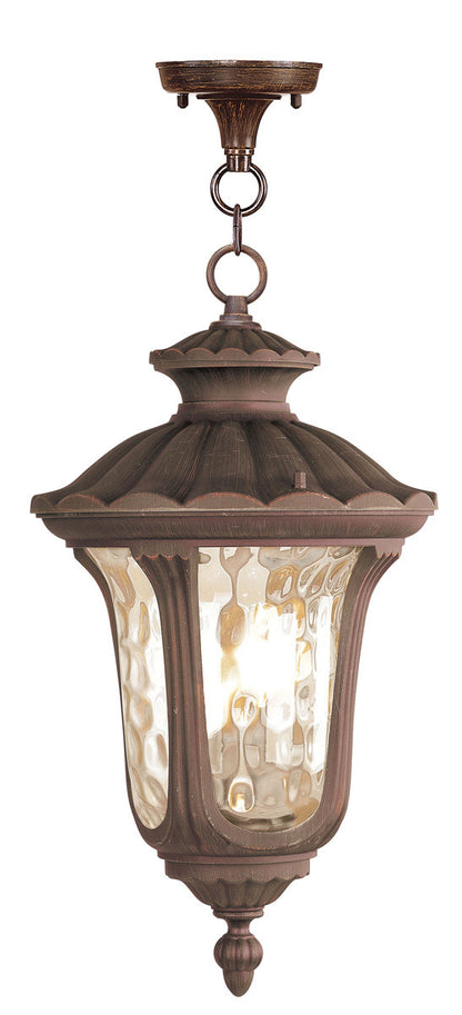 Livex Lighting Oxford Collection 3 Light Imperial Bronze Chain Lantern in Imperial Bronze 7658-58