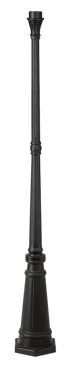 Livex Lighting Outdoor Cast Aluminum Posts Collection  Textured Black Fluted Post in Textured Black 7709-14