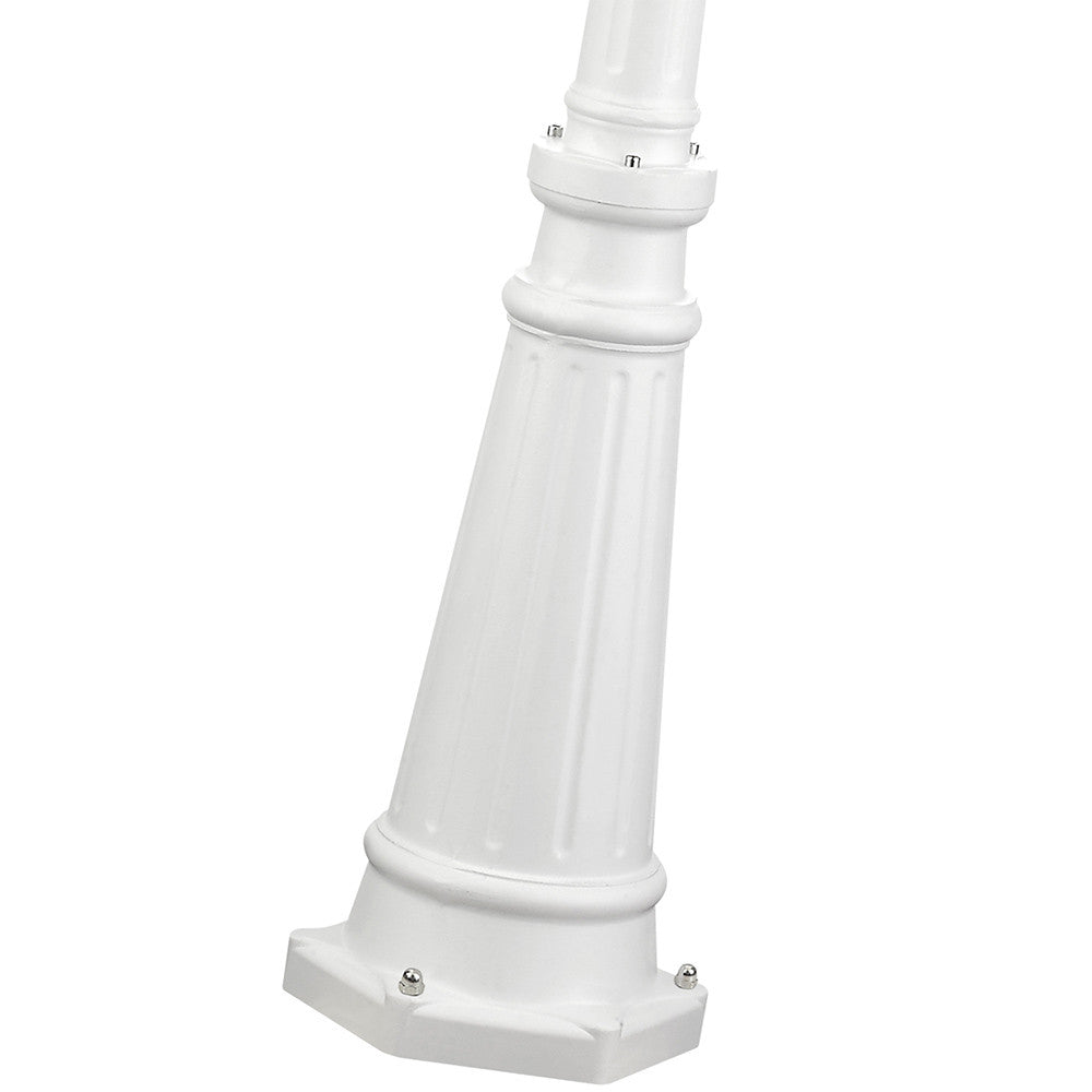 Livex Lighting Frontenac Collection  4 Light Textured White Outdoor Post Light in Textured White 7711-13