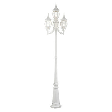 Livex Lighting Frontenac Collection  4 Light Textured White Outdoor Post Light in Textured White 7711-13