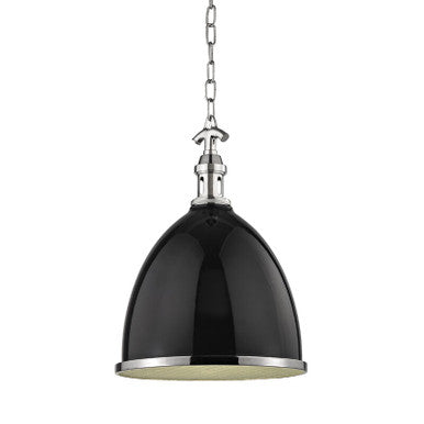 Hudson Valley Lighting Viceroy Pendant in Black/polished Nickel 7714-BPN