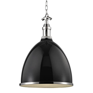 Hudson Valley Lighting Viceroy Pendant in Black/polished Nickel 7718-BPN