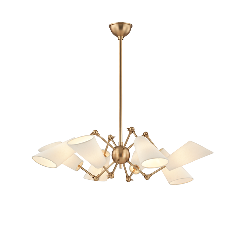 Hudson Valley Lighting Buckingham Chandelier in Aged Brass 5308-AGB