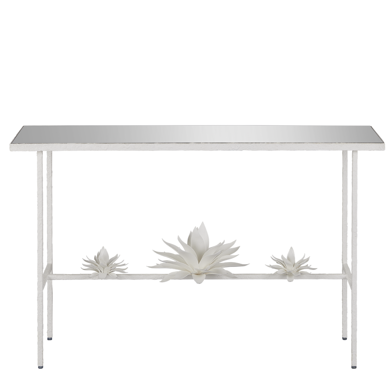 Currey & Co. Sisalana White Console Table 4000-0167