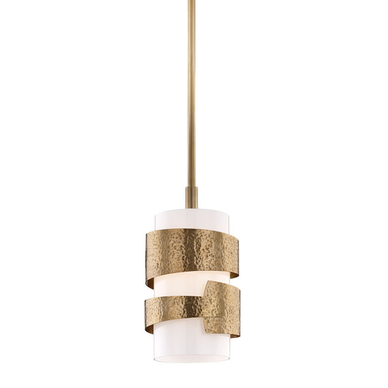 Hudson Valley Lighting Lanford Pendant in Aged Brass 7808-AGB