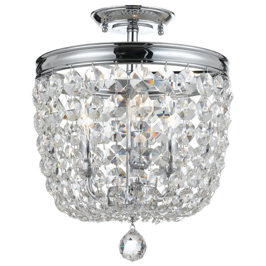 Crystorama Archer 3 Light Crystal Polished Chrome Ceiling Mount 783-CH-CL-MWP