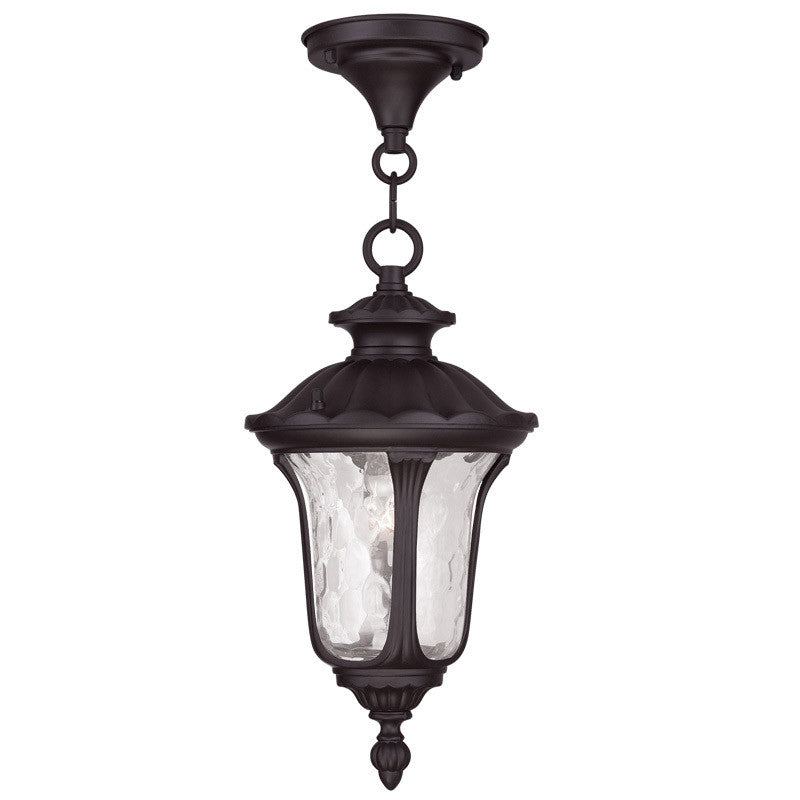 Livex Lighting Oxford Collection 1 Light Bronze Chain Lantern in Bronze 7849-07