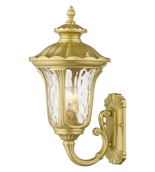 Livex Lighting Oxford Collection 1 Light Soft Gold Outdoor Medium Wall Lantern 7852-33