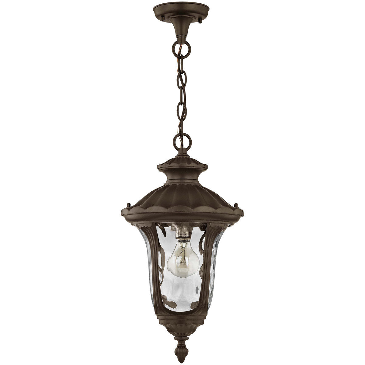 Livex Lighting Oxford Collection 1 Light Bronze Chain Lantern in Bronze 7854-07