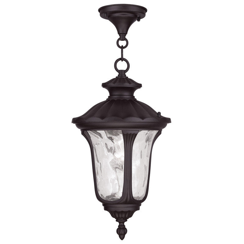 Livex Lighting Oxford Collection 1 Light Bronze Chain Lantern in Bronze 7854-07