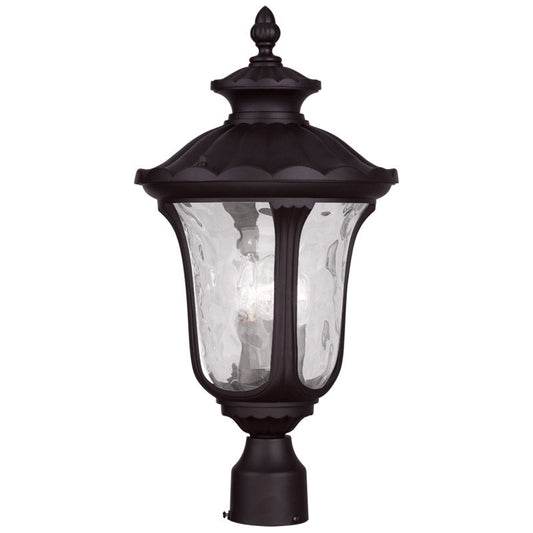 Livex Lighting Oxford Collection 3 Light Bronze Outdoor Post Lantern in Bronze 7859-07