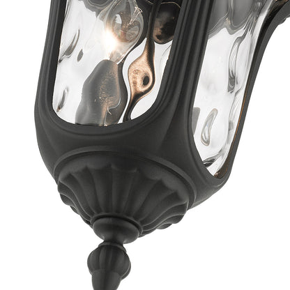 Livex Lighting Oxford Collection  2 Light Textured Black Outdoor Ceiling Mount in Textured Black 7861-14