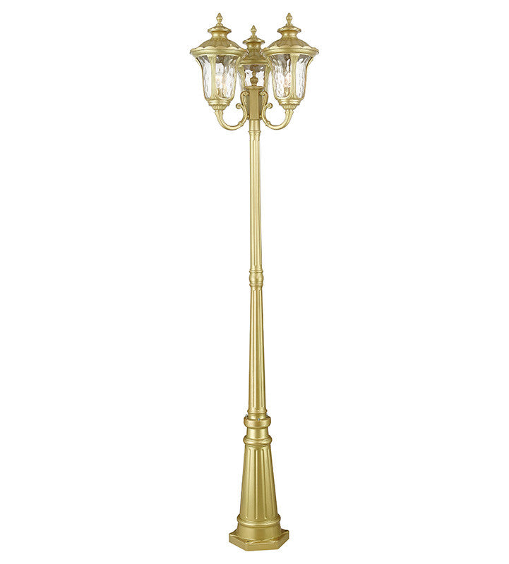 Livex Lighting Oxford Collection 3 Light Soft Gold Post Light 7866-33