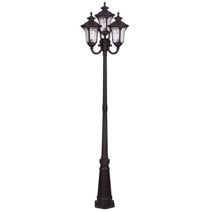 Livex Lighting Oxford Collection 4 Light Bronze Outdoor 4 Head Post in Bronze 7869-07