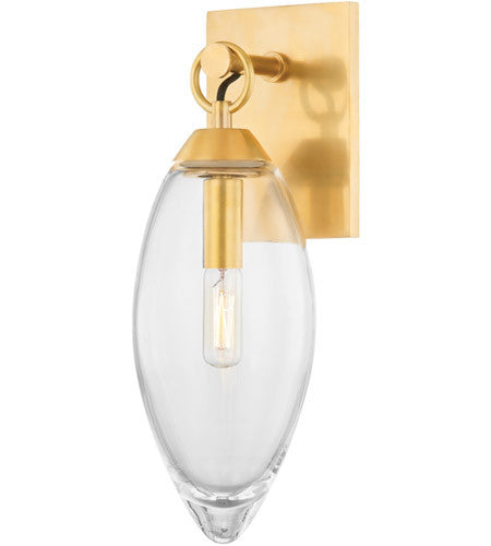 Hudson Valley Lighting Nantucket 1 Light Wall Sconce in Aged Brass 7900-AGB