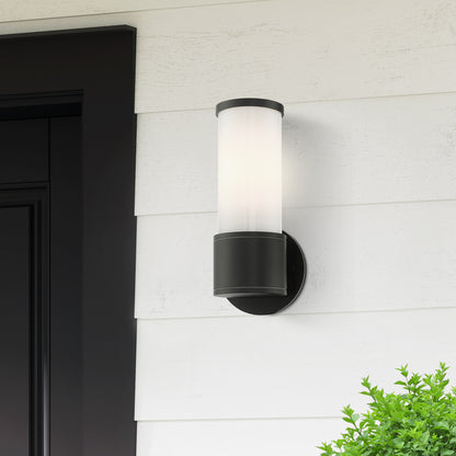 Livex Lighting Norfolk Collection  1 Light Textured Black Outdoor Wall Lantern in Textured Black 79323-14